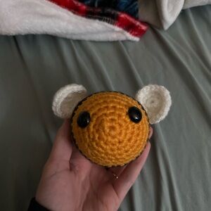 yellow crochet bee